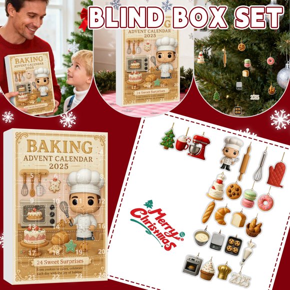 CHOII Foodie Advent Calendar 2025,24-Day Christmas Countdown Calendar with 24 Tasty Surprises Food Ornaments,Christmas Decorations Ideal Gifts for Kids Teens Boys Girls Adults Friends