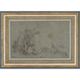 thumbnail image 2 of Johann Heinrich Roos 18x14 Gold Ornate Wood Frame and Double Matted Museum Art Print Titled - Study of a Cow (Mid 17th-Late 17th Century), 2 of 4
