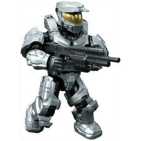 UNSC Spartan Mark V (Silver Armor) - Mega Construx Halo Micro Figure (Clash on the Ring)