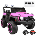 thumbnail image 1 of Montable Eléctrico Camioneta 4x4 para Niños Luz Sonido Bluetooth Control Remoto 12v - Rosa, 1 of 8