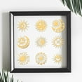 thumbnail image 4 of 9pcs 1.6x1.6 Inch Sun Moon Metal Stickers Mystical Symbols Metal Gold Stickers Self-Adhesive Picture Sticker Self Adhesive Gold Sticker Decorate Decals for Scrapbooks Phone Decor, 4 of 9