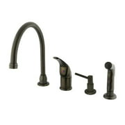 Elements of Design EB825K5 Single Lever Handle Kitchen Faucet With Sprayer, Oil Rubbed Bronze