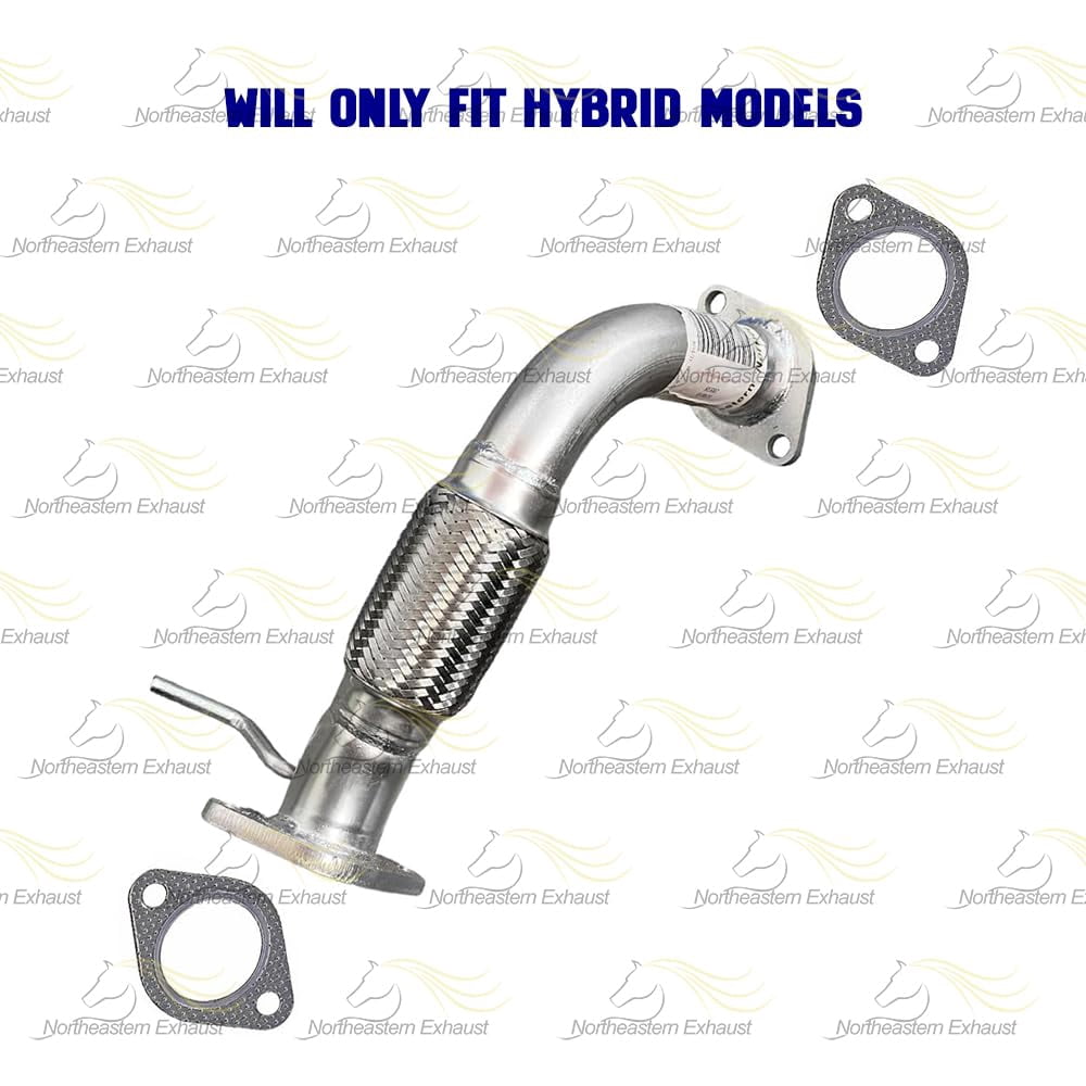 Northeastern Exhaust Front Flex Pipe with Hanger Fits 2011-2015 Hyundai Sonata 2.4L & 2011-2016 Kia Optima 2.4L (Hybrid Models Only) - Direct Fit | Stainless Steel