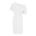 thumbnail image 5 of Lisbinx Summer Dresses for Women 2025 Short Sleeve Crew Neck Solid Shift Fit and Flare Dresses High-Waist Regular Fit High-Waist Linen Trendy for Party Holiday, 5 of 8