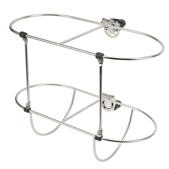 Falleo Clearance Boat Mudguard Rack 304 Stainless Steel Folding Double Holder for 7in Marine Yacht Mudguard