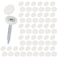 thumbnail image 1 of Uxcell 100-Pack Tapones de Tornillo de Plástico con Bisagra, Tornillos de Persiana de 3mm con Tapas, Cubiertas de Tornillo Plegables, Cubierta de Tornillo Flip [Blanco Cálido], 1 of 1