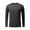 Black, variant on hoksml Men Long Sleeve Shirts Moisture Wicking UPF 50+ UV Sun Protection Athletic Tee Shirts Solid-Color Round-Neck Collar Hiking Running Workout Active Top