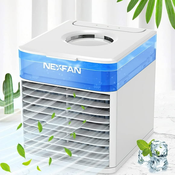 Personal Air Conditioners Mini Air Conditioner Portable AC Fan with Evaporative Humidifier | 3 Wind Speed | 7 Color Nightlight | Small Dasktop Air Cooler Fan for Office Dorm Room