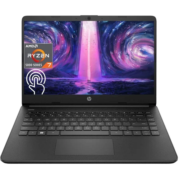 Restored HP Laptop 14-fq1035cl 14" HD Touchscreen Laptop AMD Ryzen 7 5700U 16GB RAM 512GB SSD Windows 11 Pro