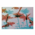 thumbnail image 1 of Tropical Cutting Board, Coconut Palm Tree Silhouettes Exotic Island Summer Beach Art, Decorative Tempered Glass Cutting and Serving Board, Small Size, Dark Coral Turquoise, by Ambesonne, 1 of 1