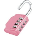 thumbnail image 1 of Combination Lock, 4 Digit Combination Padlock Outdoor, School Lock, Gym Lock (Pink), 1 of 4