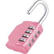 Master Lock Combination Padlock 4-Pack - 3-Dial, 1-7/8" Wide, Assorted Colors For Lockers & Storage