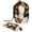 Multicolor 3, variant on PhooArto Travel Cosmetic Bags Barrel Makeup Bag, Multifunctional Toiletry Bucket Bags Round Organizer Storage Pocket, Tie Dye Skull Pattern