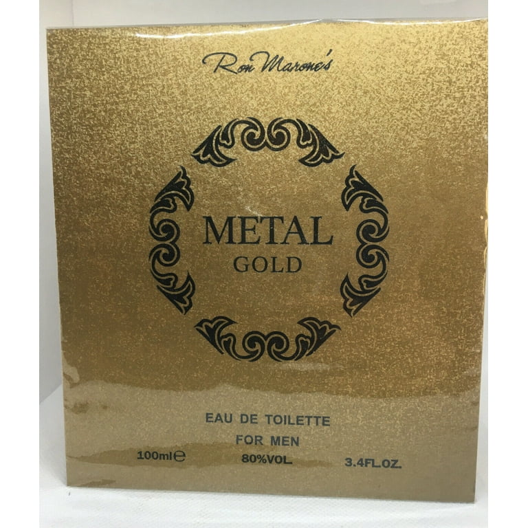 Luxury Perfume 16361 3.4 oz Ron Marone Metal Gold Eau De Toilette for Men