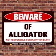 thumbnail image 3 of Beware of Alligator Sign Metal Tin Sign 8x12inch, 3 of 4