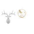 thumbnail image 1 of Estatua de cabeza de ciervo,Decoración de pared con cabeza de ciervo,animales,adorno para el hogar,Estatua de bola de cristal,Estatuas de bolas de cristal para decoración del hogar,escritorio, 1 of 8
