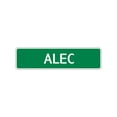 thumbnail image 1 of Alec Boys Children Name Letter Printed Label Indoor Outdoor Wall Plaque Decoration Aluminum Metal Sign 4"x18", 1 of 1