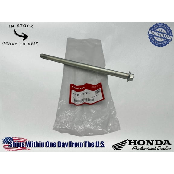 Honda Genuine OEM Authentic Rear Wheel Axle 42301-GCF-670