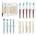 thumbnail image 2 of Polymer Clay Tools, Professional Quality Tools with High Quality Materials for Sculpting and Pottery, Smooth Wooden Handles for Comfortable Grip, Storage Bag Included, 30Pcs, 2 of 6