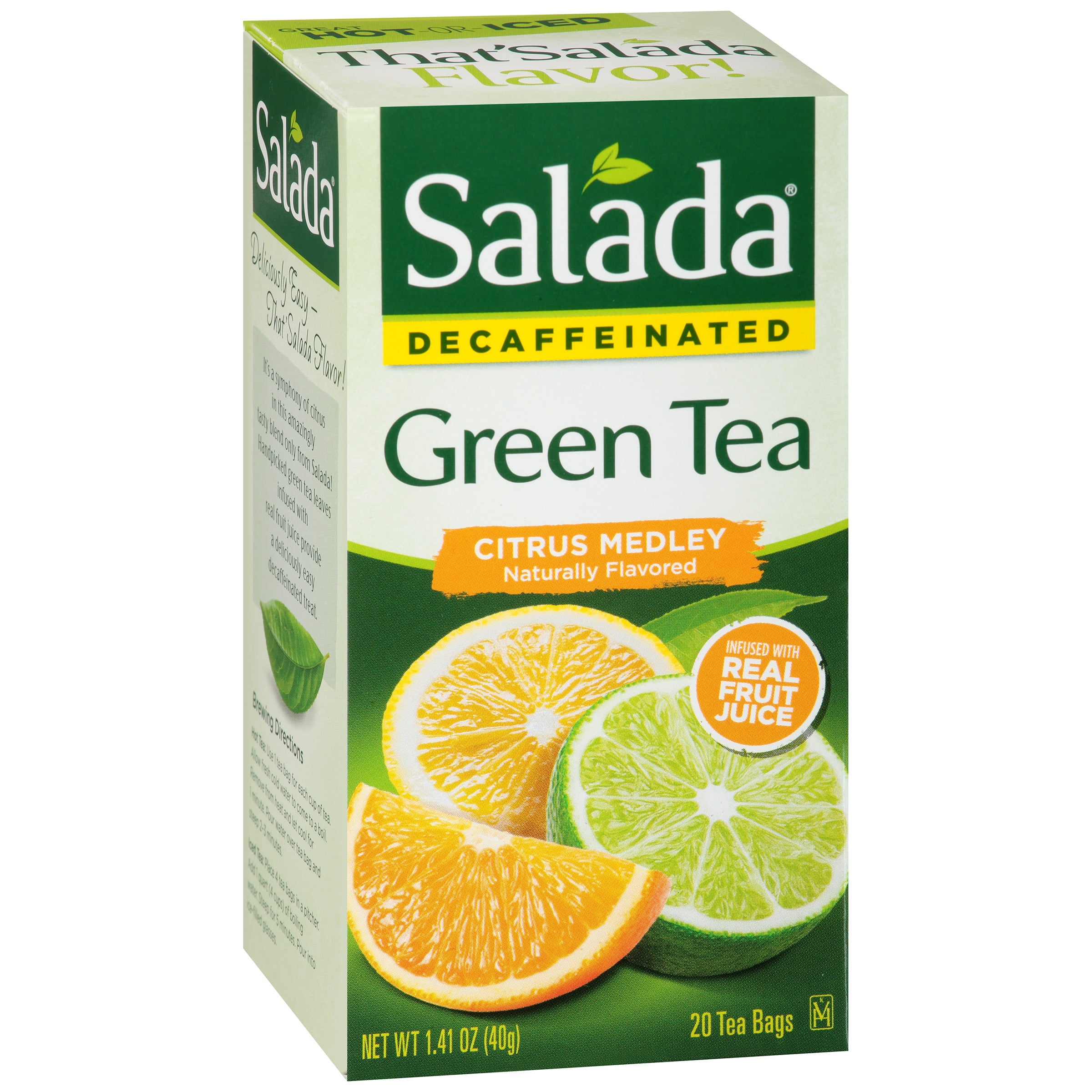 Salada Citrus Medley Green 20 count tea bags by Redco Foods, Inc.