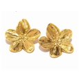 thumbnail image 1 of Pendientes Jacinta de acero inoxidable con forma de aro dorado metalizado, 3 cm, 1 of 5