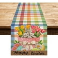 thumbnail image 1 of Camino de mesa del día de Pascua, mantel feliz, decoraciones de mesa navideñas, 1 of 3