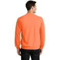 thumbnail image 2 of Port & Company PC78 Mens Core Fleece Crewneck Sweatshirt, Neon Orange - 2XL, 2 of 6
