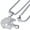 Silver, variant on Stainless Steel Football Sport Pendant with Box Chain 20" SCP 3084 S