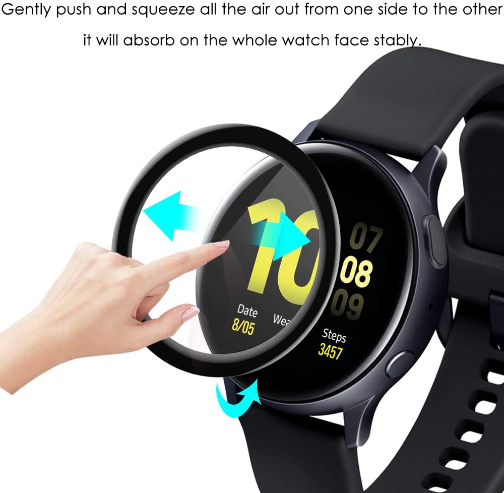 3-Pack Screen Protector Compatible with Samsung Galaxy Watch Active 2 40mm  / 44mm, Waterproof 3D Full Coverage Screen Protector Cover Shell Film  Accessories for Galaxy Active 2 Smart Watch | Walmart Canada