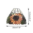 thumbnail image 2 of FSLiving Colored Glass Sunflower Pattern Glass Handmade Lampshade For Wall Sconce Pendant Light Hanging Ceiling Lamp Replacement Shade Vintage Design - 1 Pack, 2 of 5