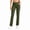 Army Green#, variant on hoksml Women's High Waist Straight Leg Pants Stretchy Elastic Back Waist Casual Trousers with Side Pockets