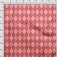 thumbnail image 4 of oneOone Georgette Viscose Bright Red Fabric Check Sewing Material Print Fabric By The Yard 42 Inch Wide, 4 of 4