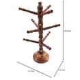 thumbnail image 3 of Handmade Wooden Bangle Holder Jewellery Stand for Women Tree Carving, 13 Inches, 3 of 3