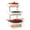 A, variant on 3 Tier Ceramic Fruit Bowl for Kitchen Counter – Fruit Basket with Gold Metal Stand, Fruit Holder for Snacks, Nuts, Cakes, Desserts, Bread, Candy Storage