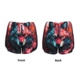 thumbnail image 5 of Lsque Red Flame Wolf Head Printed Women's Running Shorts with Liner Pockets,Elastic Quick Dry Workout Athletic Gym Yoga Shorts,Womens High Waist Shorts-X-Large, 5 of 9