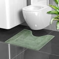 thumbnail image 7 of Ultra Soft Bathroom Floor Mat U-Shaped Contour Mat for Toilet Base, High Water Absorbent Thickened Shower Rug, Non-Slip Comfort Foot Mat for Bathroom Floor, Quick Dry Home Bath Mat, 20*16in, Green, 7 of 7
