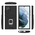 thumbnail image 2 of CoverON For Samsung Galaxy S22 Ultra Phone Case, KickStand Ring Credit Card slot Rugged Cover Magnetic holder, Black, 2 of 10