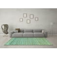 thumbnail image 3 of Ahgly Company Indoor Round Abstract Light Blue Modern Area Rugs, 8' Round, 3 of 4