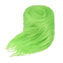 Uxcell Faux Fur Fabric Precut Strips, 59x4 Inch Plush Faux Fur Fabric Square for DIY Crafts [Green]
