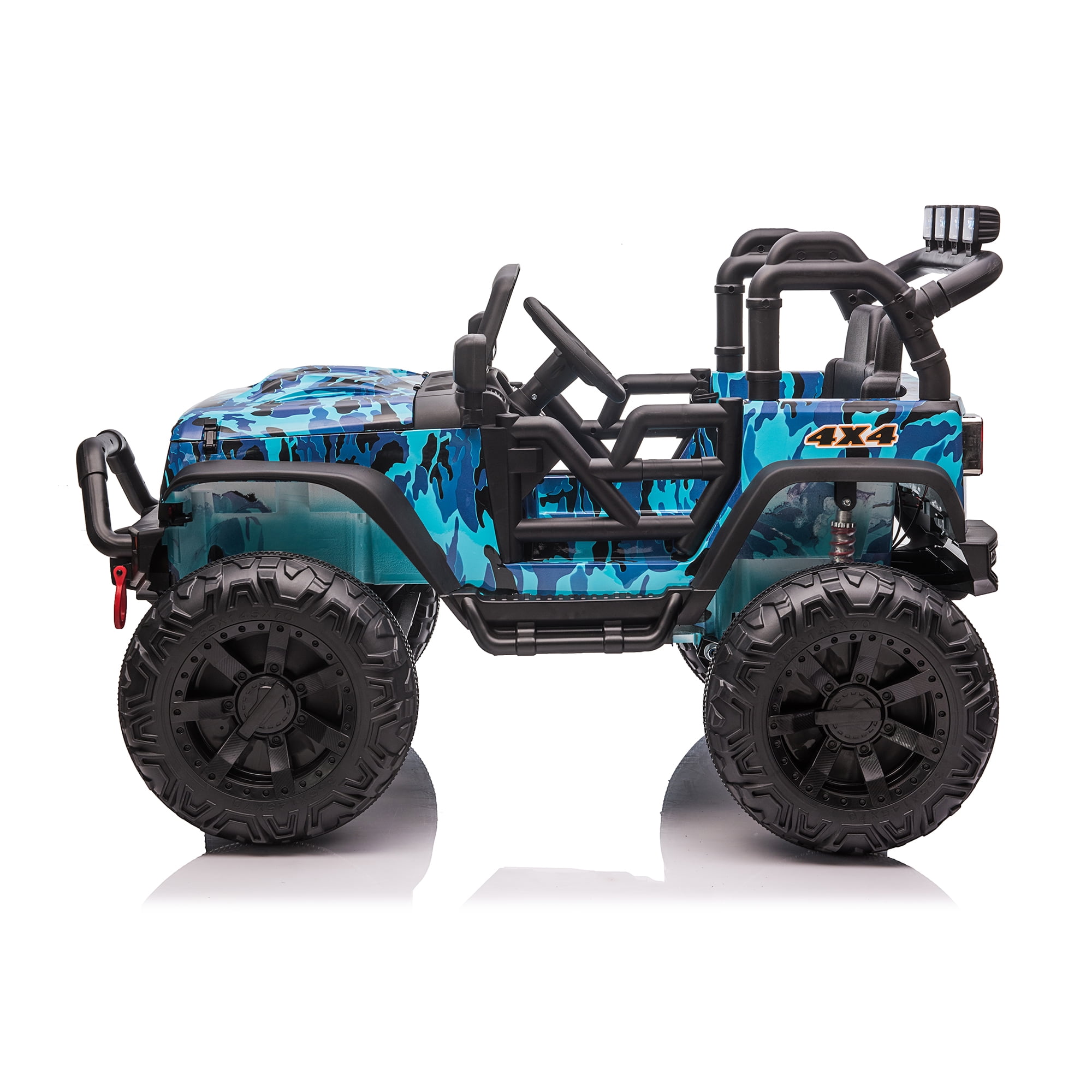 CIPACHO Kids Ride On Truck, 24V Battery Powered Toy Car with Spring Suspension, Remote Control, Camouflage Green