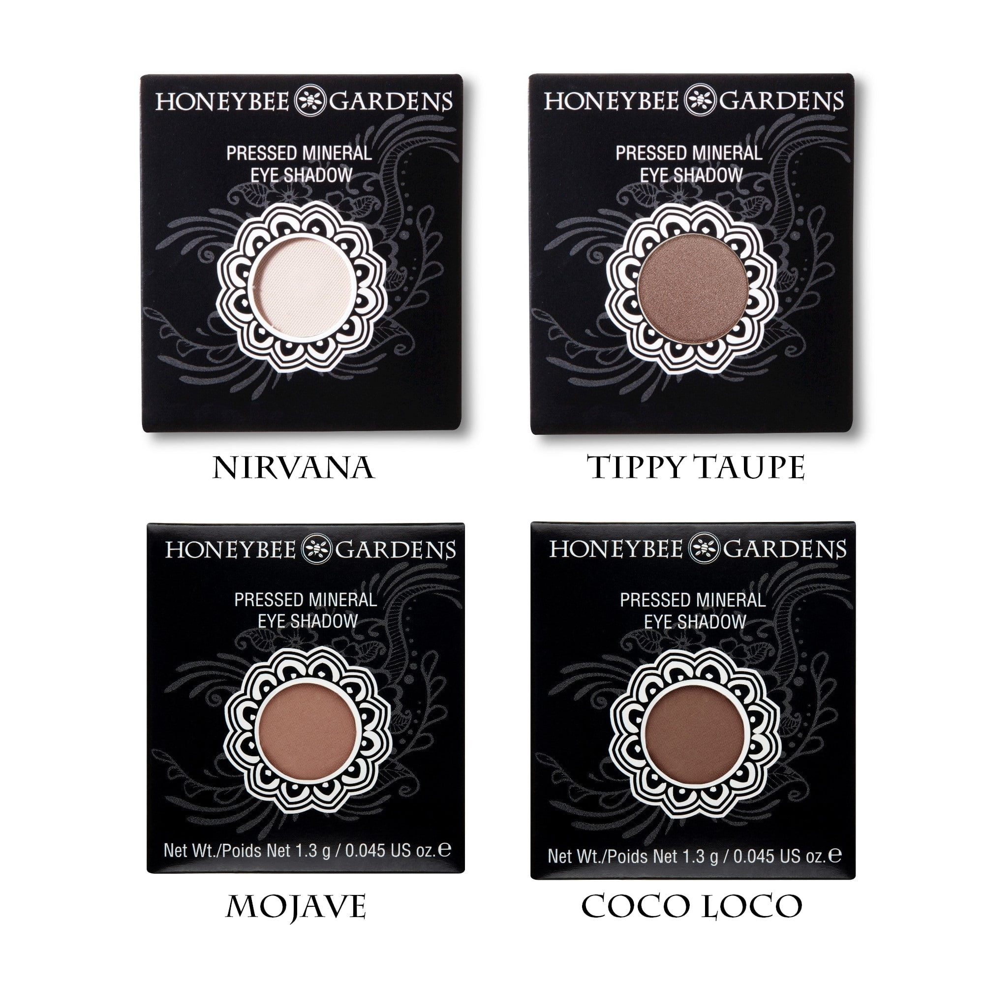Honeybee Gardens Hot Chocolate Refillable Eye Shadow Palette | Natural Ingredients, Vegan, Gluten Free