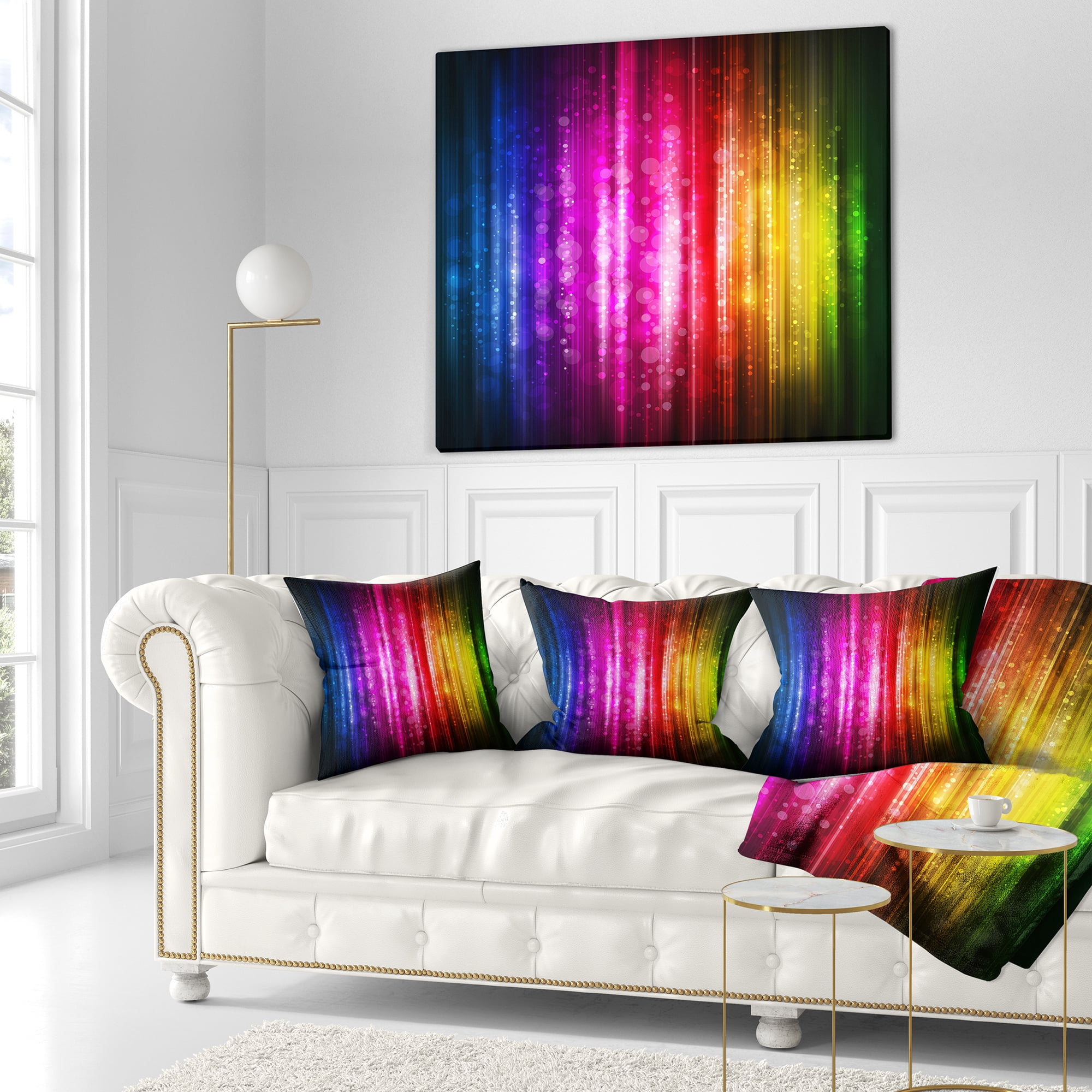 Designart Glowing Background - Abstract Throw Pillow - 18x18