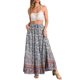 thumbnail image 2 of Faldas Boho para Mujeres INSPIRE CHIC con Estampado Floral, Faldas Maxi Casual de Cintura Elástica, Primavera Verano, XL Azul, 2 of 6