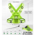 thumbnail image 5 of Running Vest Chest Phone Holder for Women Men, Reflective Vest Safety Gear for Dog Walking Cycling - Adjustable Waist/Shoulder, 5 of 10