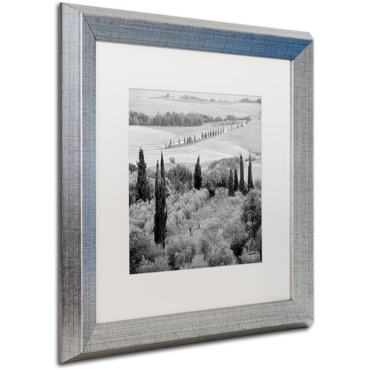Trademark Fine Art "Tuscany X" Canvas Art by Alan Blaustein, White Matte, Silver Frame