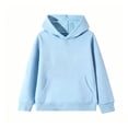 thumbnail image 4 of breaise Girls Casual Long Sleeve Hoodies Cute Oversized Fleece Sweatshirt Cozy Solid Color Sweatshirts, 4 of 9