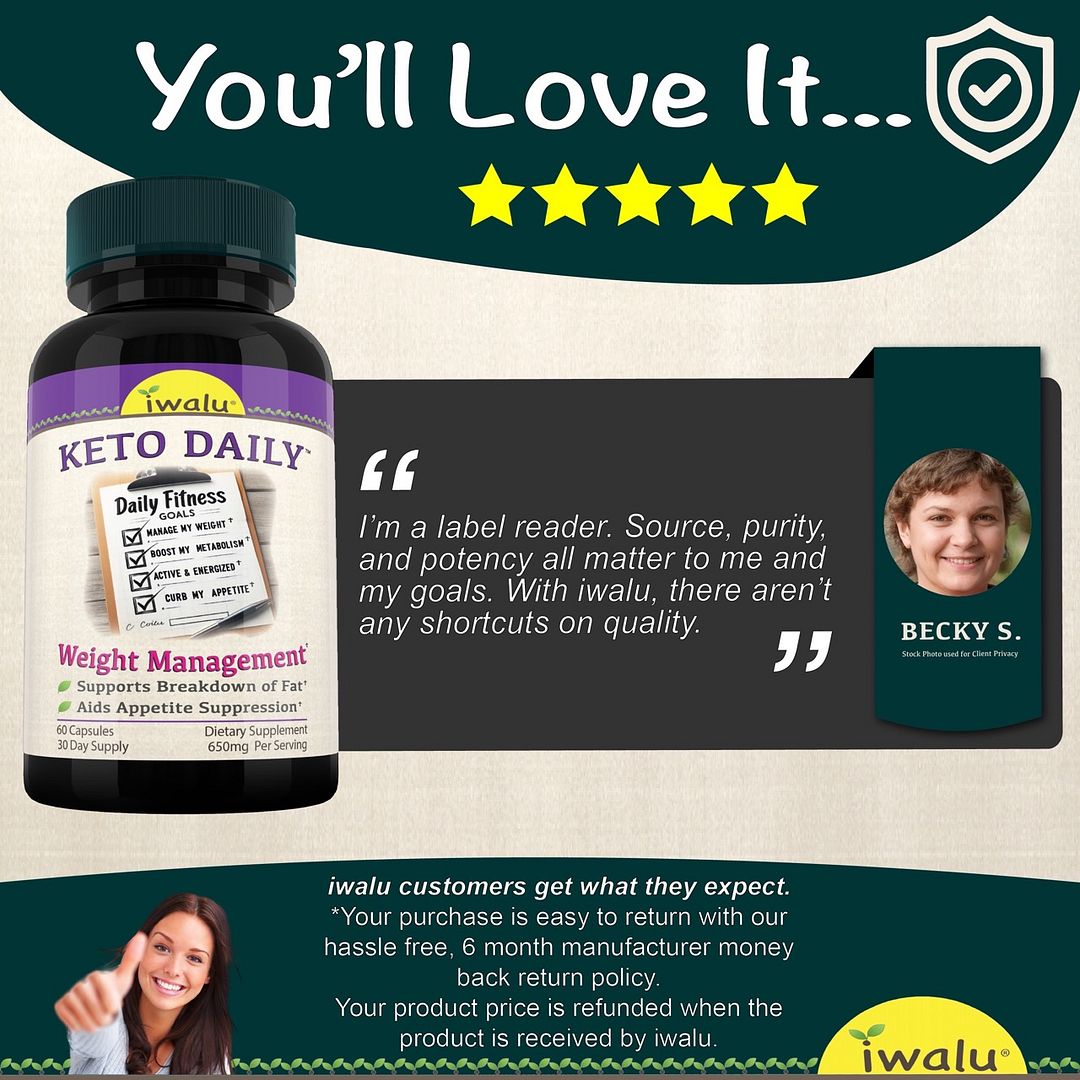 Keto Daily | Advanced Weight Loss Pills - Ketogenic Metabolism Support | Premium Weight Management Supplement to Support Your Body-Composition Goals | 60 Vegan Capsules | NSF Certified - iwalu USA