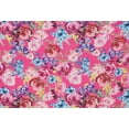 thumbnail image 2 of Zelouf Zs1903Vv Print Poly Shimmer  , Sewing, DIY, Crafts Fabric by the Yard, 354 Hot Pink/bl, 5 Yard, 2 of 2