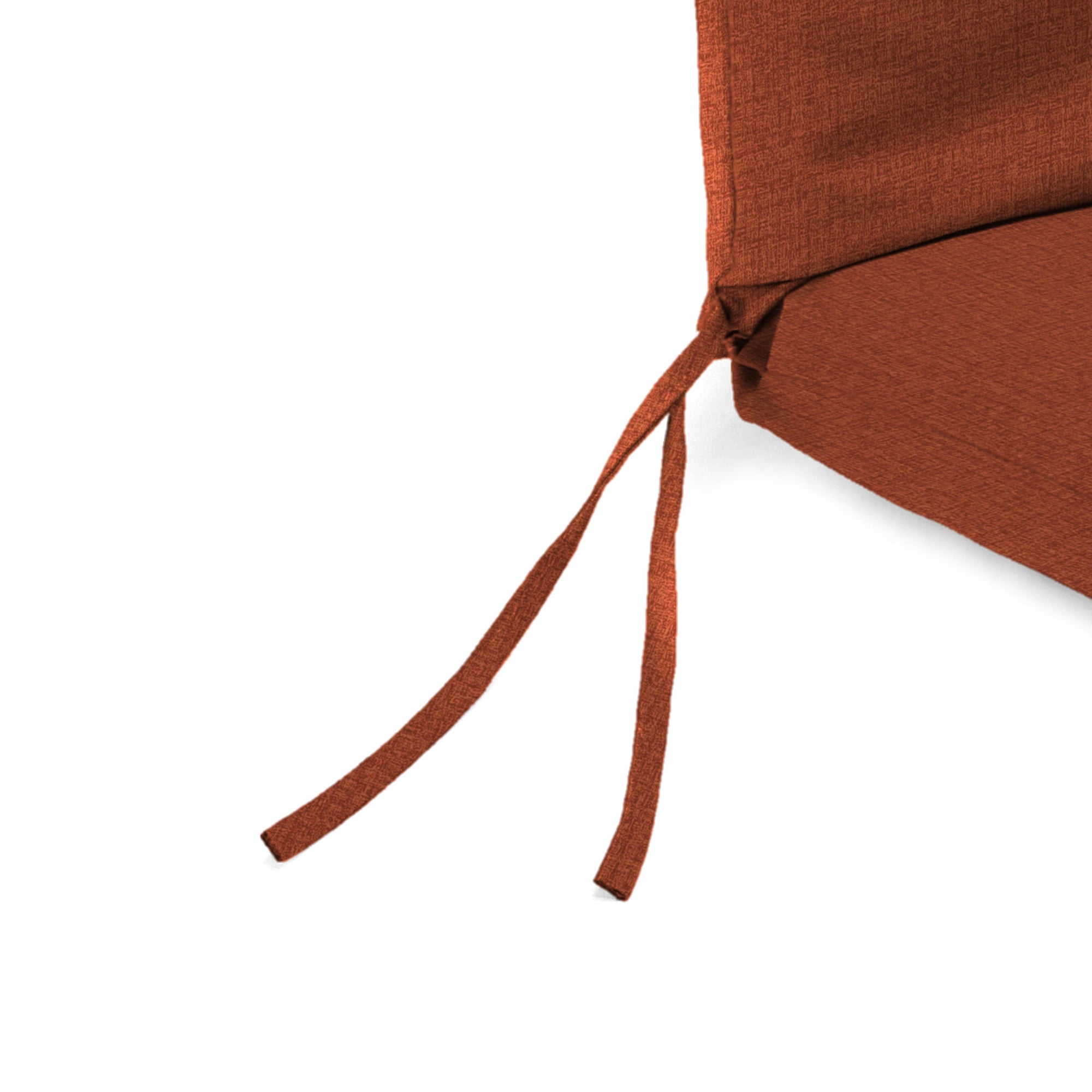 Jordan Manufacturing 44" x 21" McHusk Brick Red Crosshatch Rectangular Outdoor Chair Cushion with Ties and Hanger Loop