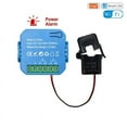 thumbnail image 2 of Medidor de Energía Inteligente Tuya WIFI Bidireccional con Pinza de Transformador, Monitor de Potencia de 80 A, Compatible con Alarma, 1 Canal, 1 CT, 2 of 5